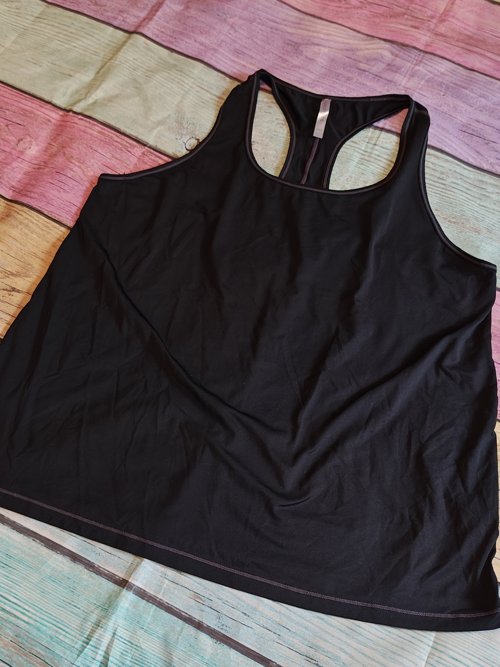 XXL Fabletics Black Racerback Tank Top #KJ44